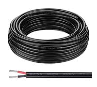 Fil électrique de calibre 18 à 2 conducteurs - Fil électrique de 18 AWG - Fil en PVC sans oxygène - 15 m pour éclairage paysager basse tension certifié UL (18 AWG 15 m)