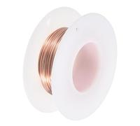 Fil électrique de jauge, cuivre souple (calibre 14, 16,4 pieds), fil nu pur à 99,9% 1,6 mm, artisanal solide for bricolage, artisanat, décoration jardinage (5 mètres)(24 Gauge x 65.6 FT)