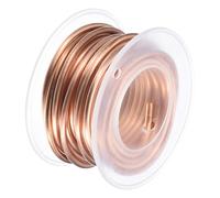 Fil électrique de jauge, cuivre souple (calibre 14, 16,4 pieds), fil nu pur à 99,9% 1,6 mm, artisanal solide for bricolage, artisanat, décoration jardinage (5 mètres)(10 Gauge x 11.5 FT)