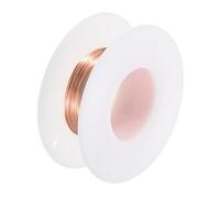 Fil électrique de jauge, cuivre souple (calibre 14, 16,4 pieds), fil nu pur à 99,9% 1,6 mm, artisanal solide for bricolage, artisanat, décoration jardinage (5 mètres)(28 Gauge x 32.8 FT)