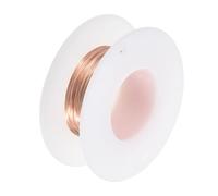 Fil électrique de jauge, cuivre souple (calibre 14, 16,4 pieds), fil nu pur à 99,9% 1,6 mm, artisanal solide for bricolage, artisanat, décoration jardinage (5 mètres)(28 Gauge x 65.6 FT)