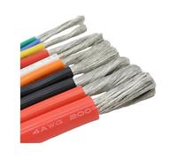 Fil électrique en cuivre et silicium | Cuivre multiple multicolore de silicium d'AWG de 1M/5M for l'usage électrique(Green; 5 Meters; 16AWG)