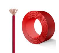 Fil Électrique En Cuivre Pur Souple De 1,0 Mm² À 10, Câble Multibrin Monoconducteur 25 100 Pieds, D'extension Domestique PVC, Flexible For Rénovation Maison(25ft,1.50 mm²- red)