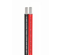 Fil électrique en silicone 14 AWG 6 mètres [Noir 3 m Rouge 3 m] Ligne de câble parallèle à 2 conducteurs Souple et flexible Raccordement de fils sans oxygène de 2.1 mm² TUOFENG