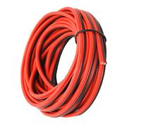 Fil électrique en silicone 16 AWG 6 mètres [Noir 3 m Rouge 3 m] Ligne de câble parallèle à 2 conducteurs souple et flexible Connexion 1,3 mm² Brins sans oxygène Fil de cuivre étamé TUOFENG