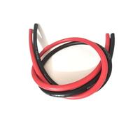 Fil électrique en silicone souple de 10 mètres, calibre 2, 4, 6, 8, 10, 12, 14, 16, 18, 20, 22, 24 AWG(Black and Red,24 AWG 0.2 mm2)