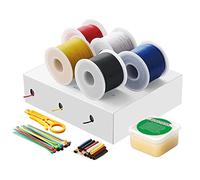 Fil électrique - Fil electrique 22 AWG 0.35mm²,5 Coloris(chaque couleur 8 mètres),Kit de Fils Électriques Y compris la Pâtes à braser et d'autres accessoires.