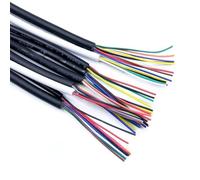 Fil électrique flexible, Câble de commande signal audio canal UL2464 22AWG 1 mètre, 2 conducteurs vers 10 câbles isolés à gaine souple en cuivre