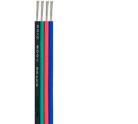 Fil électrique, goulotte solide à 3 broches, câble d'éclairage 5050, fils électriques 18 AWG, 10 m, 2, 4, 5, 6 cœurs, connecteur de câble en cuivre étamé (couleur : 5 broches, taille : 50 m)(4pin,20m)