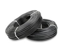 Fil éLectrique pour Maison, Câble d'extension électrique en silicone à 2 conducteurs, gaine noire 20-14 AWG, câble d'extension d'alimentation ultra-doux(10M_19 AWG)