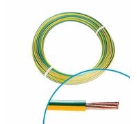Fil électrique rigide - Nexans - H07VR 6² - 25m - Vert / Jaune - Monoconducteur