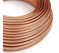 creative cables Fil Électrique Rond Gaine De Cuivre 100% Couleur Cuivre - 1 Mètre, 3x0.75