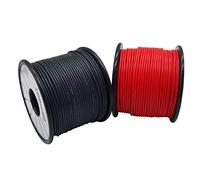 Fil électrique TUOFENG 22 AWG [Fil noir de 61 mètres et fil rouge de 61 mètres] Fil de silicone flexible Fil toronné de calibre 22 Bobine de fil de cuivre étamé