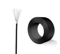 Fil Électronique Flexible En Cuivre Étamé Isolé PVC, Calibre 32/30, 25/50/100 Pieds, Avec Ruban Isolant, Certifié UL, Multicolore, for Câbles Audio Et Appareils Électroménagers(25ft,32AWG-black)