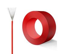 Fil Électronique Flexible En Cuivre Étamé Isolé PVC, Calibre 32/30, 25/50/100 Pieds, Avec Ruban Isolant, Certifié UL, Multicolore, for Câbles Audio Et Appareils Électroménagers(100ft,30AWG - red)