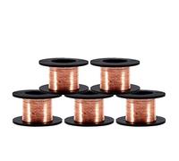 Fil Émaillé en Cuivre 0,1 mm en 20/10/5 Rouleaux de 15 m pour Raccordement Soudure Réparation Bobinage Magnétique, 1