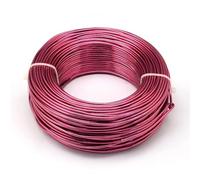 Fil en aluminium flexible pour loisirs créatifs - 500 g - 0,6/1,2/3 mm - Pour fabrication de bijoux - Cerise - 3 mm - 25 m