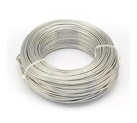 Fil en aluminium flexible pour loisirs créatifs - 500 g - 0,6/1,2/3 mm - Pour fabrication de bijoux - Gris clair - 2,5 mm - 35 m