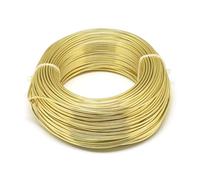 Fil en aluminium flexible pour loisirs créatifs - 500 g - 0,6/1,2/3 mm - Pour fabrication de bijoux - Kaki clair - 0,8 mm - 300 m
