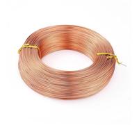 Fil en aluminium flexible pour loisirs créatifs - 500 g - 0,6/1,2/3 mm - Pour fabrication de bijoux - Marron (selle, 2,5 mm, 35 m)