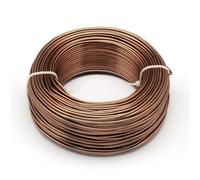 Fil en aluminium flexible pour loisirs créatifs - 500 g - 0,6/1,2/3 mm - Pour fabrication de bijoux (Sienne, 2,5 mm, 35 m)