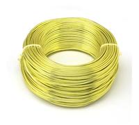 Fil en aluminium flexible pour loisirs créatifs - 500 g - 0,6/1,2/3 mm - Pour fabrication de bijoux (vert jaune, 0,8 mm, 300 m)
