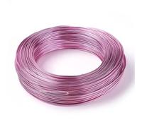 Fil en aluminium flexible pour loisirs créatifs - 500 g - 0,6/1,2/3 mm - Pour loisirs créatifs, emballage de pierres précieuses - Rose - 3 mm - 25 m