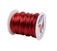 Fil en aluminium rouge - 2,5 mm - 20 m - Fil décoratif pour travaux manuels, fabrication de bijoux, modélisation et projets de bricolage