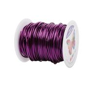 Fil en aluminium violet - 1,5 mm - 30 m - Fil décoratif pour travaux manuels, fabrication de bijoux, modélisation et projets de bricolage