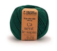 Fil en coton - GRAINE CREATIVE - Macramé - 2,5 mm - 80 m - Vert foncé