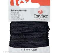 Rayher Hobby 8947310 Cordon à Bijoux Ø 1 mm 20 m Bleu foncé