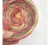 Fil en mohair coloré dégradé pour loisirs créatifs, 100 mètres de fil doux pour tricoter pulls et écharpes (type D)