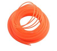 Fil en nylon robuste de 2,4 mm, corde ronde de 15 m pour tondeuse de jardin, coupe d'herbe pour têtes de débroussailleuse standard, orange