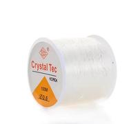 Fil en Nylon Transparent et Invisible, 100m x 0.6 mm, Cordon Élastique pour Création de Bijoux, Bracelets et Colliers et Filets Balcon Invisible