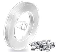 Fil en nylon transparent solide et invisible pour suspendre des travaux manuels, décoration de Noël et manchon à 50 boucles (90 m)