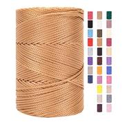 fil Fils de coton en polyester, pour crochet, macramé, sacs, paniers Easy Yarn (24,1 pièces)