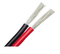 Fil Flexible parallèle à 2 broches UL2468, rouge/noir, 16-30 AWG, 300V, PVC, for bandes LED, haut-parleurs, électronique de bricolage(30m 98.43ft,24 AWG)