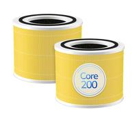 Fil-fresh Core 200S Lot de 2 filtres de rechange pour purificateur d'air LEVOIT Core 200S, filtres HEPA 3 en 1 H13, remplace Core 200S-RF-PA, jaune