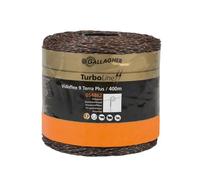 Gallagher - Vidoflex 9 TurboLine Plus (terra, 400 mètre) - Conducteurs de clôture électrique - Fil synthétique