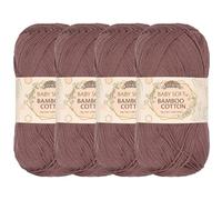 Fil JubileeYarn Baby Soft Bamboo Cotton - 50 g par pelote - couleur Caffé Mocha - 4 pelotes