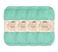 Fil JubileeYarn Baby Soft Bamboo Cotton - 50 g par pelote - couleur Caribbean Reef - 4 pelotes
