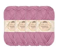 Fil JubileeYarn Baby Soft Bamboo Cotton - 50 g par pelote - couleur Cotton Candy - 4 pelotes