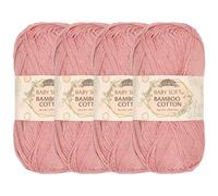 Fil JubileeYarn Baby Soft Bamboo Cotton - 50 g par pelote - couleur Dreamy Blush - 4 pelotes
