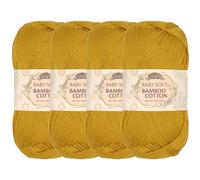 Fil JubileeYarn Baby Soft Bamboo Cotton - 50 g par pelote - couleur Goldenrod - 4 pelotes