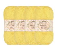 Fil JubileeYarn Baby Soft Bamboo Cotton - 50 g par pelote - couleur Yellow Brick Road - 4 pelotes