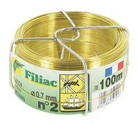 Outifrance Fil de fer en laiton n°3 Ø 0,8 mm Bobine 50 m