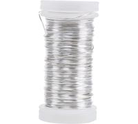 Fil laqué décoratif argent Ø0,50mm 50m Art floral Bricolage