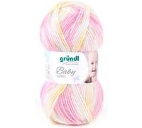 Fil layette à tricoter BABY COLOR - Grundl - certifié Oeko-Tex(...) - 02 Rose 02 Rose