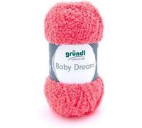 Gründl Laine Baby Dream (fil à tricoter et à crochet douillet en 100% polyester, 50 g/136 m, taille des aiguilles 5-6, 1 x 50 g) framboise