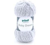 Gründl Laine Baby Dream (fil à tricoter et à crochet douillet en 100% polyester, 50 g/136 m, taille des aiguilles 5-6, 1 x 50 g), gris argenté